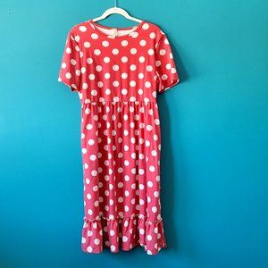 Chic Soul Boutique Pink Polka Dot Midi Dress